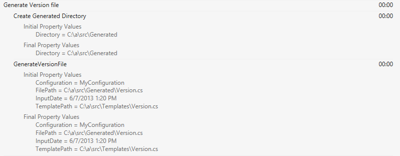 Log entry of the custom code activity in diagnostic mode display all parameter values