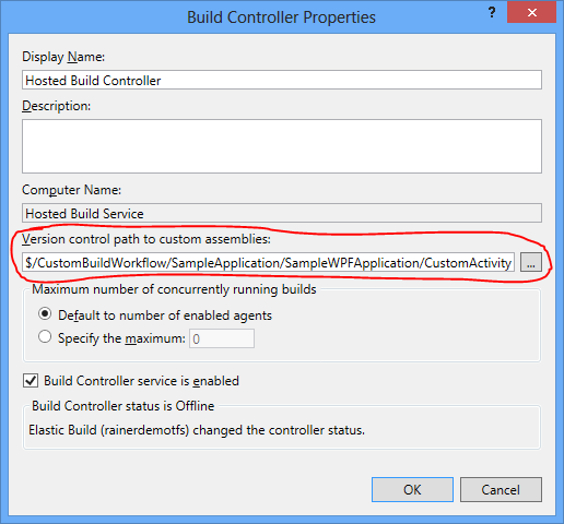 Specify the path where the compiled code of the custom build assembly are located.